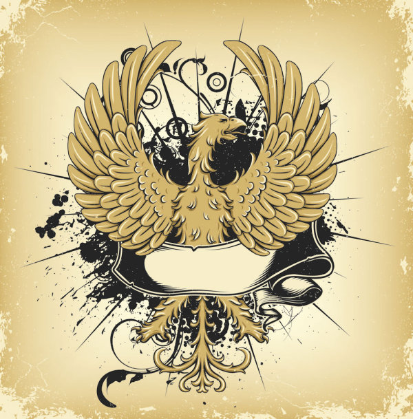 老式经典图案与边框01&mdash;&mdash;矢量素材