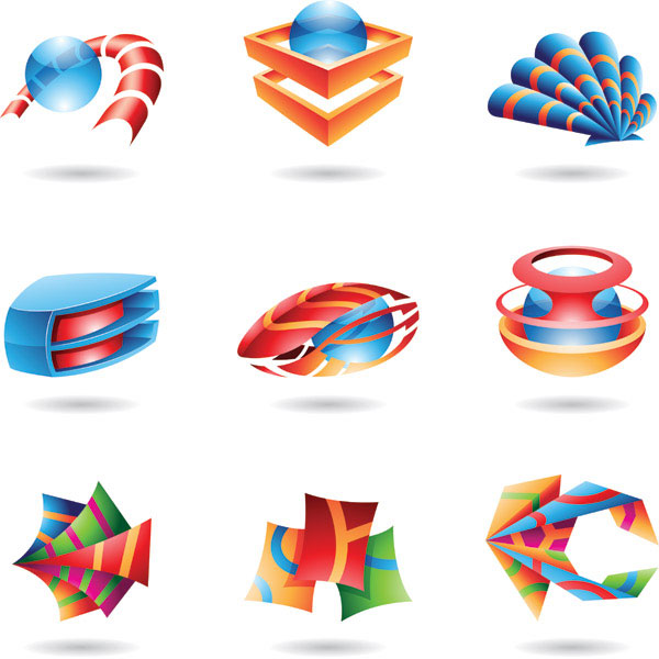 特别的立体图标矢量素材