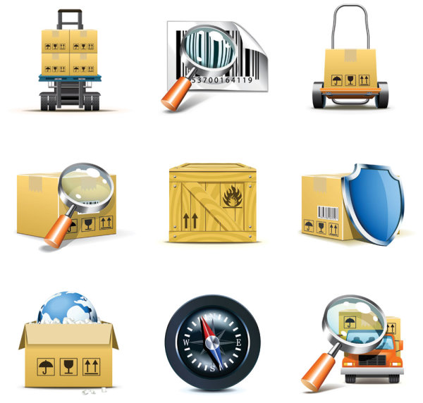 精致货运图标02&mdash;&mdash;矢量素材