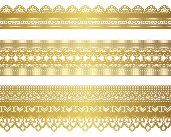 金色花纹花边04&mdash;&mdash;矢量素材
