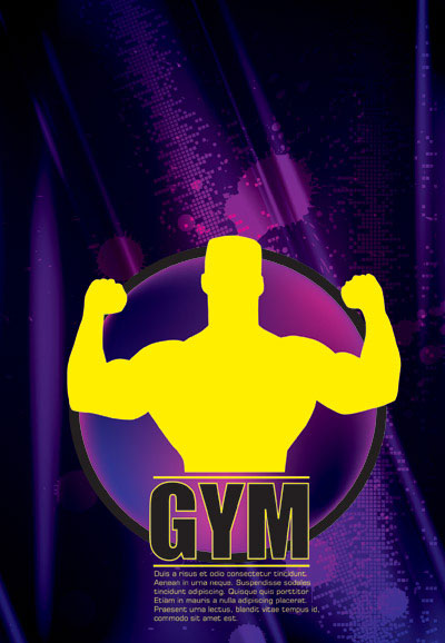 大力士剪影矢量素材-4