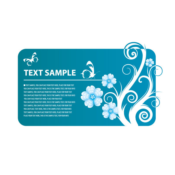 精美花纹名片矢量素材
