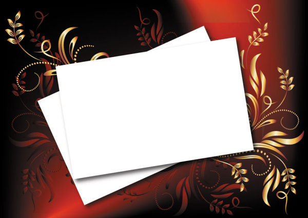绚丽的花框空白纸板03&mdash;&mdash;矢量素材