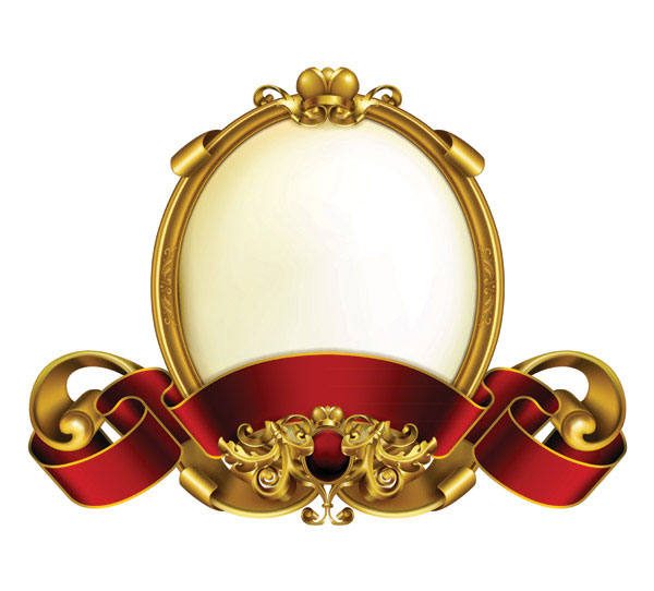 华丽丽的金色立体花纹矢量素材-4