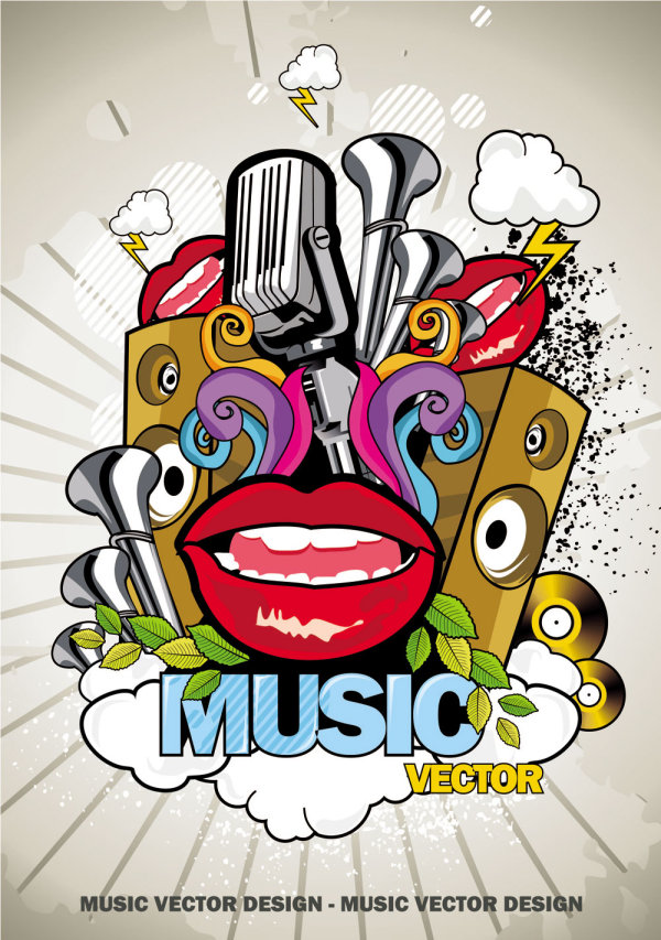 潮流音乐海报02&mdash;&mdash;矢量素材