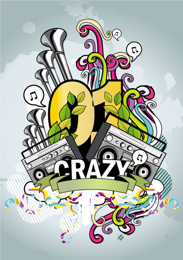 潮流音乐海报04&mdash;&mdash;矢量素材