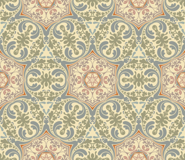 复古花卉图案03&mdash;&mdash;矢量素材