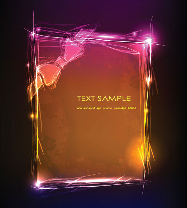 光线组成的框框矢量素材-1