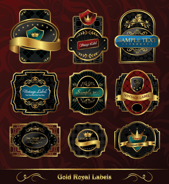 欧式花纹瓶贴03&mdash;&mdash;矢量素材