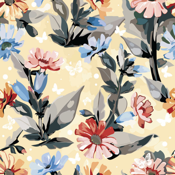 绚丽花纹背景02&mdash;&mdash;矢量素材