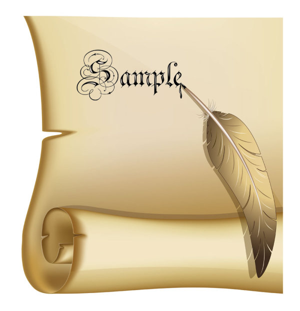 牛皮纸卷纸06&mdash;&mdash;矢量素材