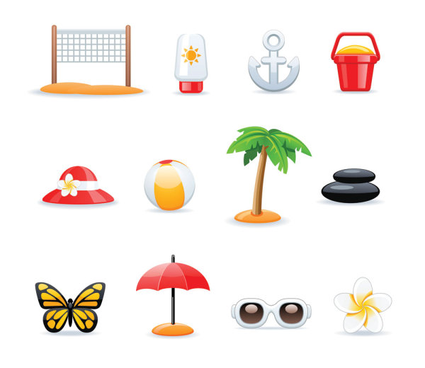 All kinds of cartoon icon 05 - vector material