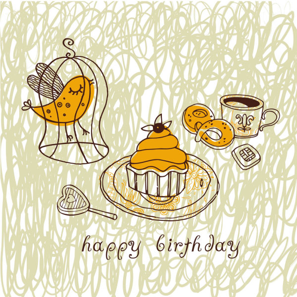 手绘卡通线稿图案03&mdash;&mdash;矢量素材