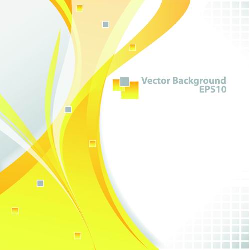 亮丽黄色线条文本框矢量素材-4