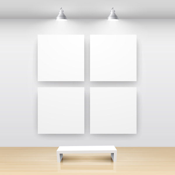 Hall gallery template vector material -1
