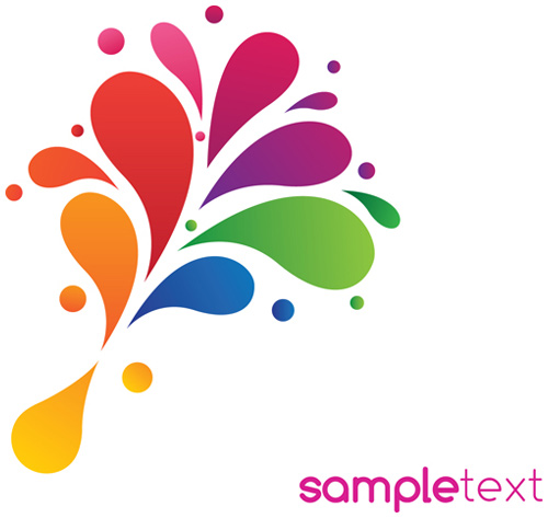 精美彩色图案01——矢量素材