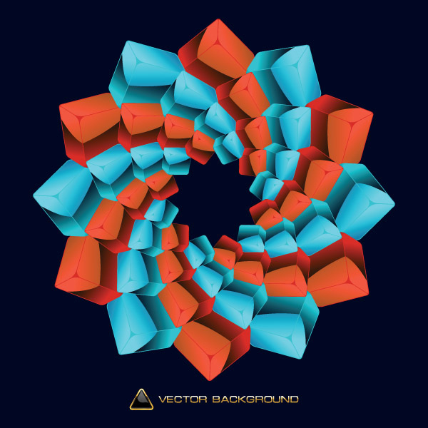 Brilliant three-dimensional box 05 - vector