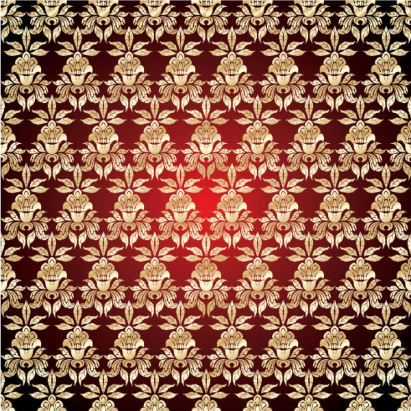 金色花纹底纹02——矢量素材