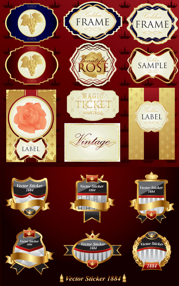 European label vector material