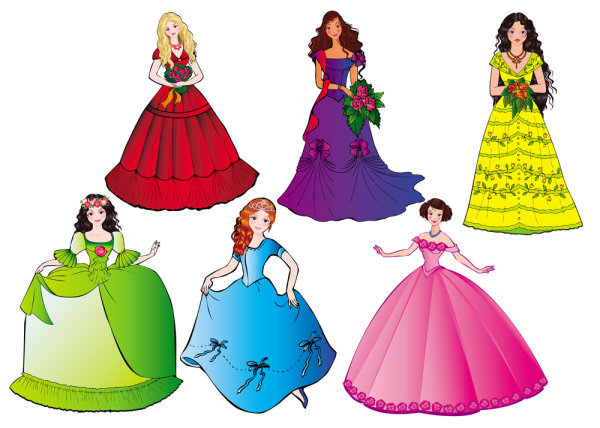 美丽的公主01&mdash;&mdash;矢量素材