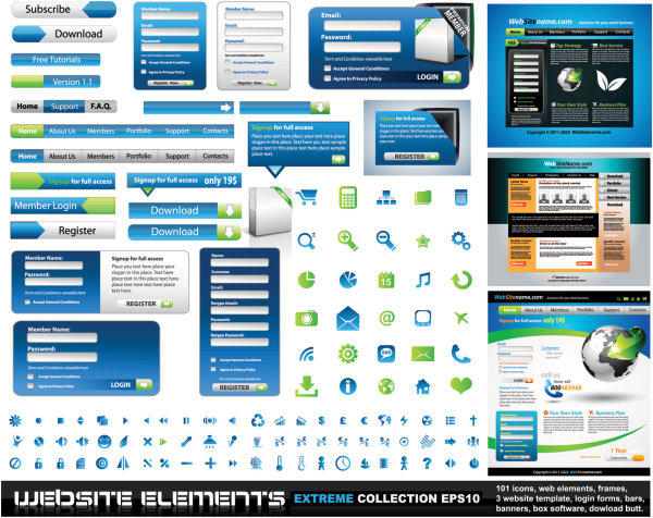 Web Design Elements 01 - vector