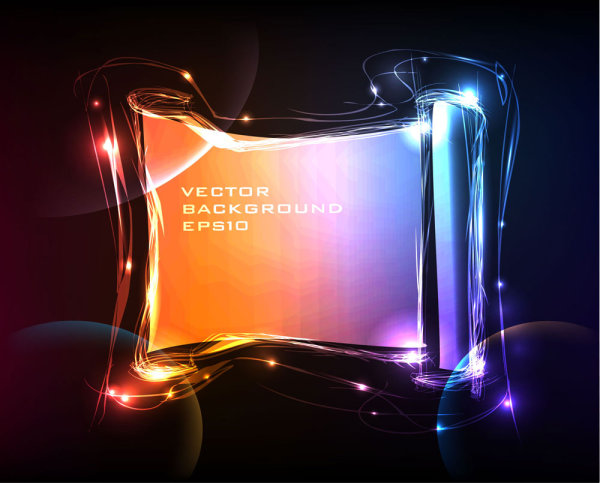 绚丽的霓虹灯特效02&mdash;&mdash;矢量素材