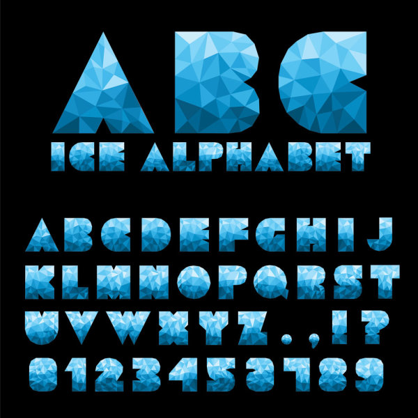 Colorful letters and figures 02 - vector