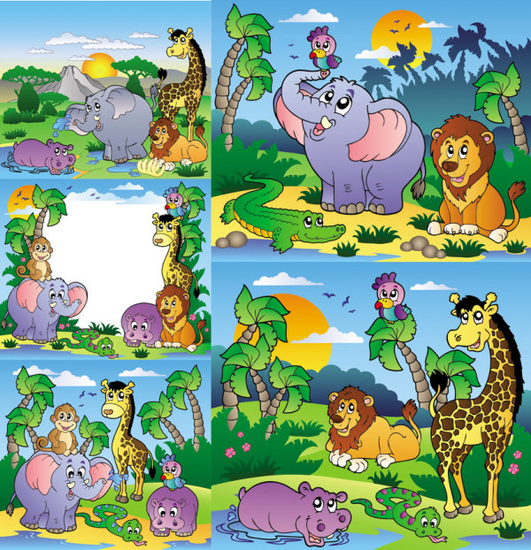 可爱的动物形象&mdash;&mdash;矢量素材