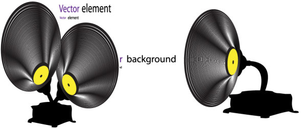 音乐主题艺术设计矢量素材-1