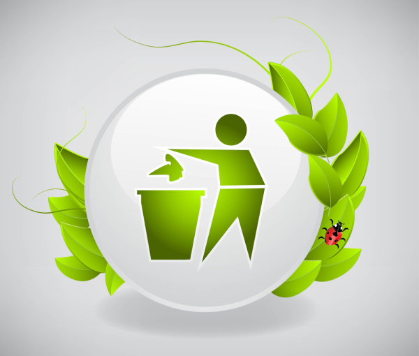 Green icon 02 - vector material