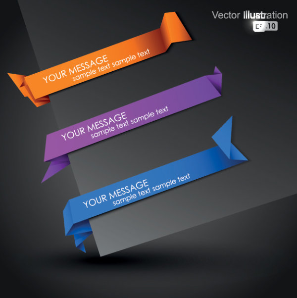 精美折纸图形03&mdash;&mdash;矢量素材