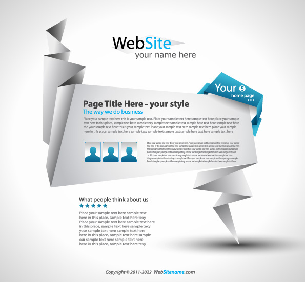 折纸网站设计03&mdash;&mdash;矢量素材