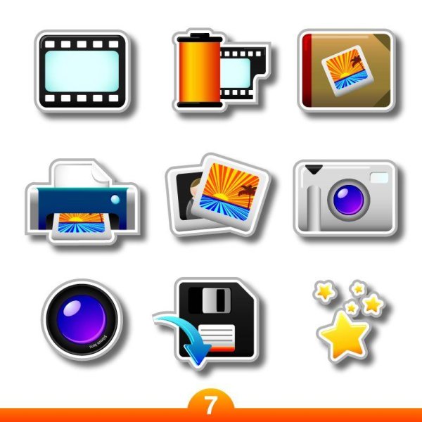 The photography product label Vector