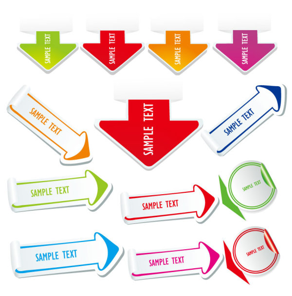 折纸箭头01&mdash;&mdash;矢量素材