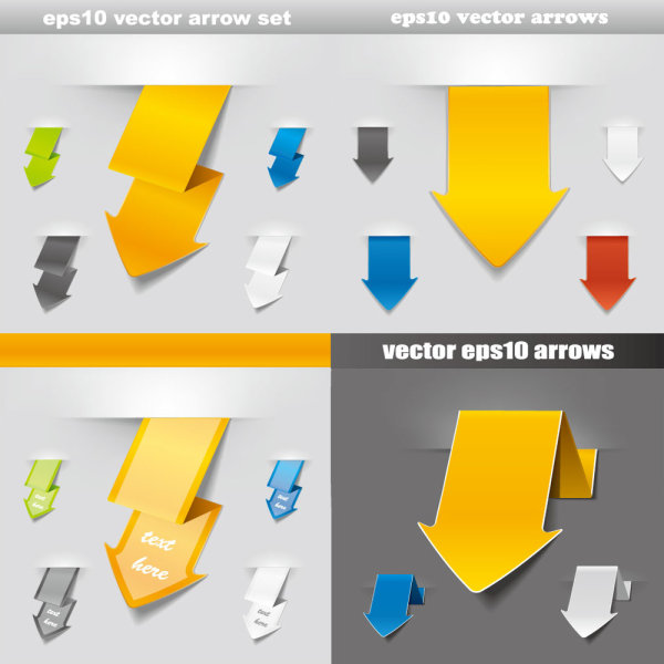 Origami arrow vector material - 02