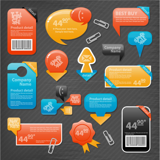 精美对话框元素03&mdash;&mdash;矢量素材