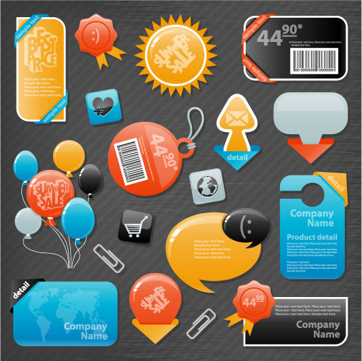 精美对话框元素04——矢量素材