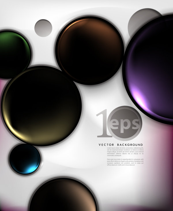 Gorgeous three-dimensional background 02 - vector material