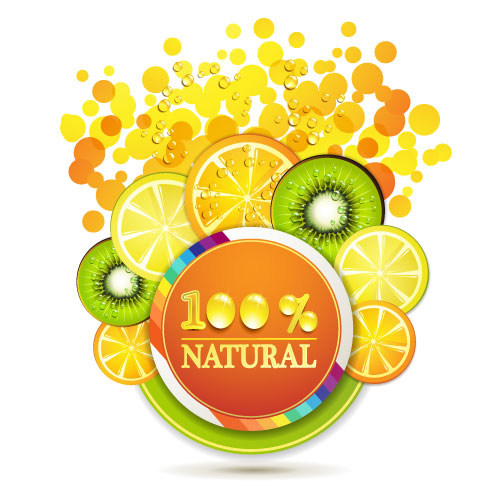 Delicious fruit slices 02 - vector material