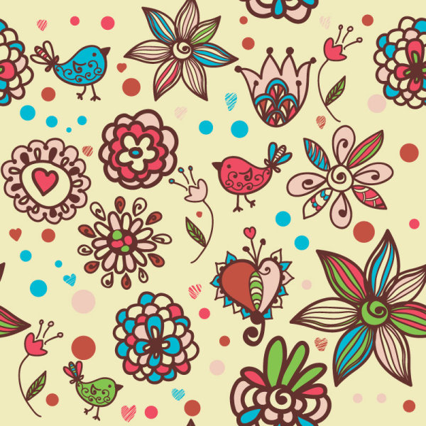 Cartoon pattern background 01 - vector material