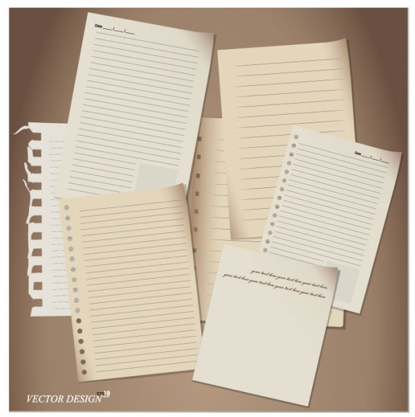 Retro Stationery 01 - vector material