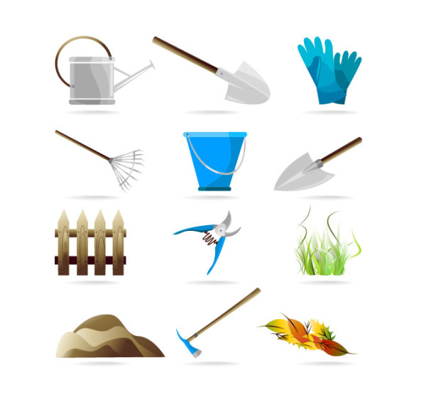 Cartoon Flowers tools - vector material