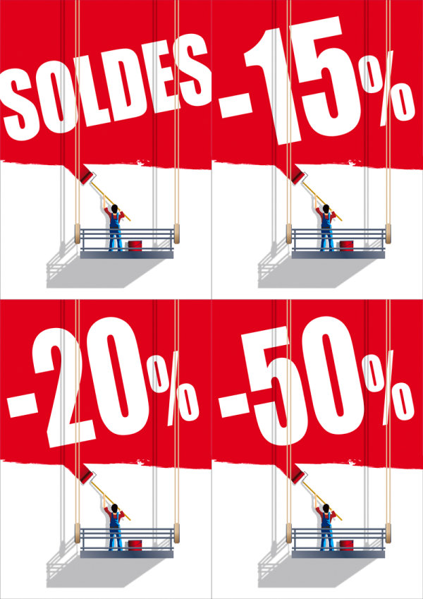 Outdoor promotional advertising - vector material