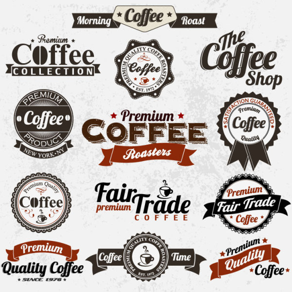 Continental Beverage tags 001 - vector material