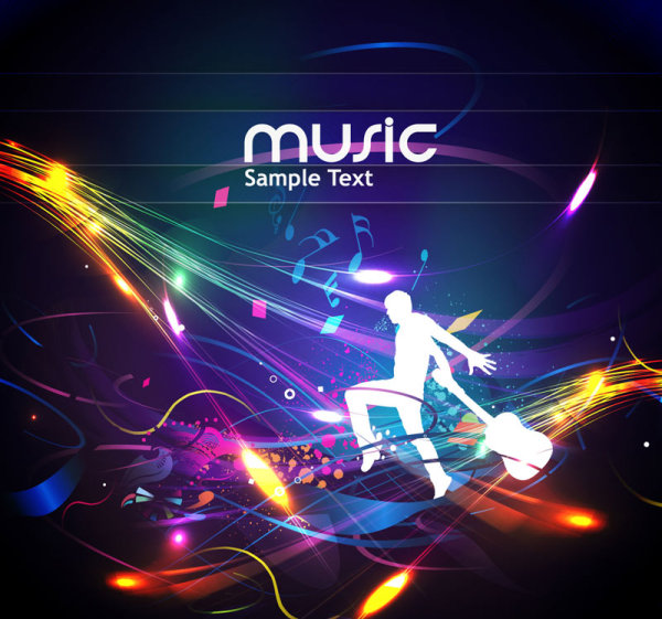 The brilliant dynamic background 04 - vector material