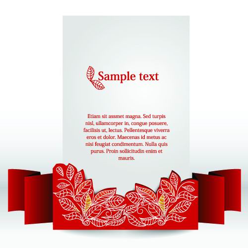 Cut-and-paste style text template vector material -2