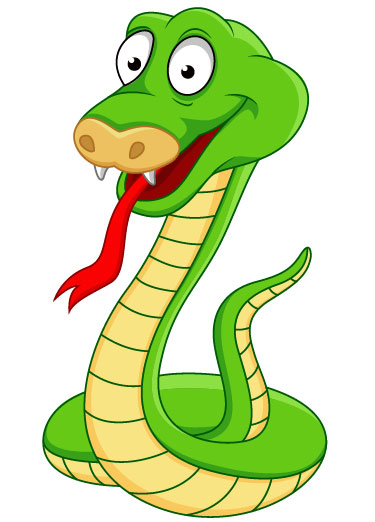 Hand-drawn cartoon snake 05 - vector material