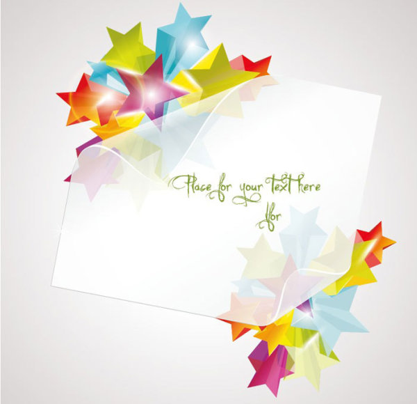 Brilliant dynamic five-pointed star 03 - vector material