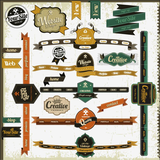 Refined navigation icon 02 - vector material