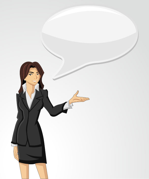 Cartoon Business picture background 02 - vector material